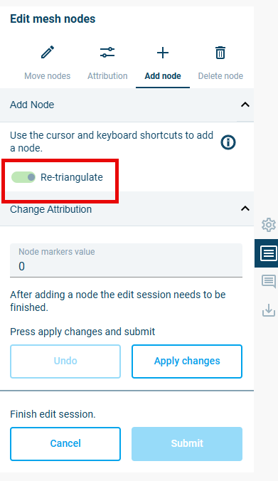 Switch for activating re-triangulation